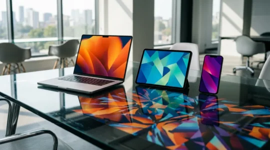 Différentes représentations d'une même marque dispersées et fragmentées sur plusieurs écrans