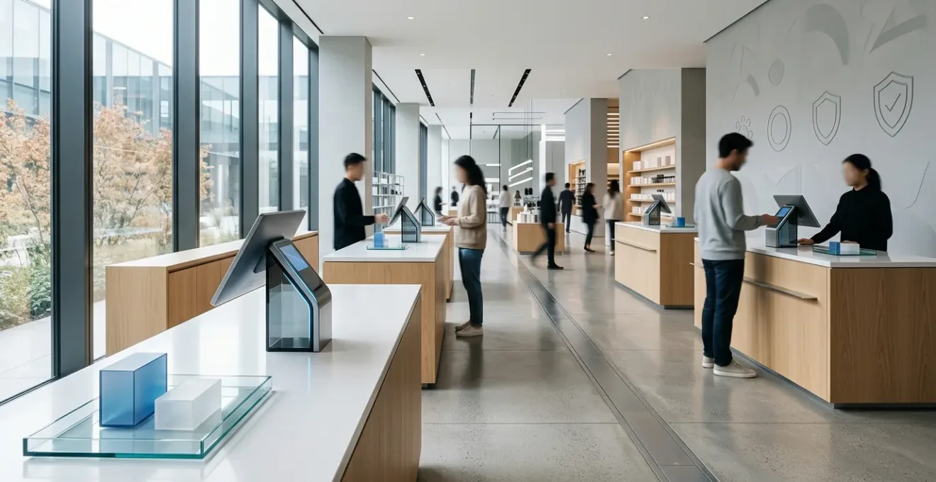 Illustration d'un tunnel de paiement e-commerce avec éléments visuels de confiance et parcours fluide