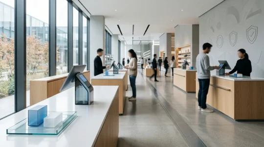 Illustration d'un tunnel de paiement e-commerce avec éléments visuels de confiance et parcours fluide