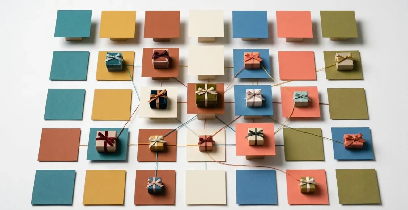 Calendrier avec des marqueurs colorés représentant différents moments clés du cycle de vie client