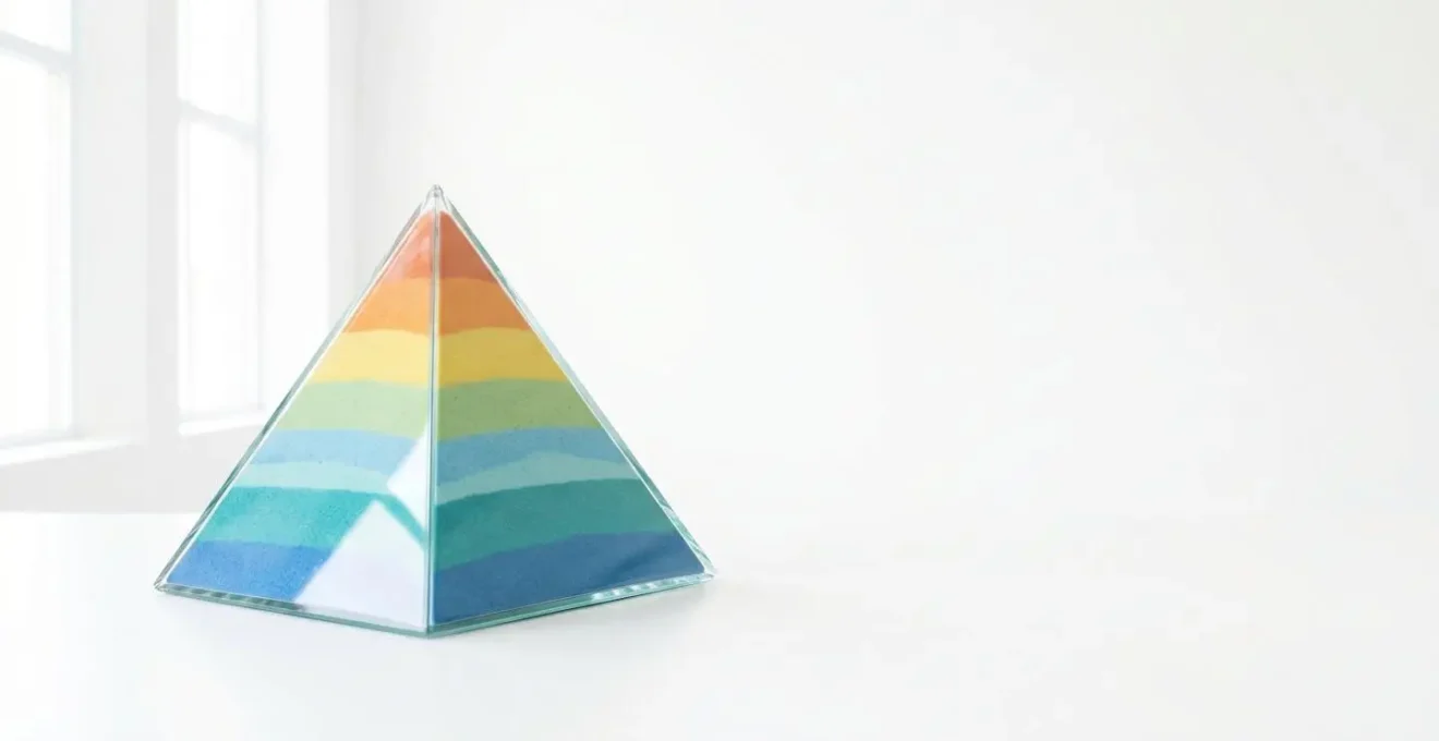 Pyramide en cristal représentant la progression du scoring des leads du froid au chaud
